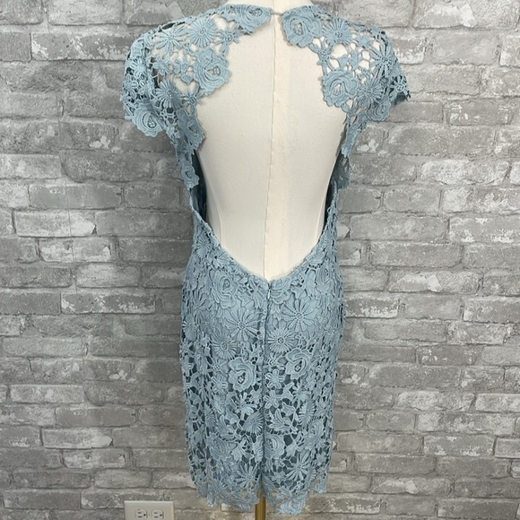 Lulus Romance Language Light Blue Backless Lace Dress - Picture 6 of 11